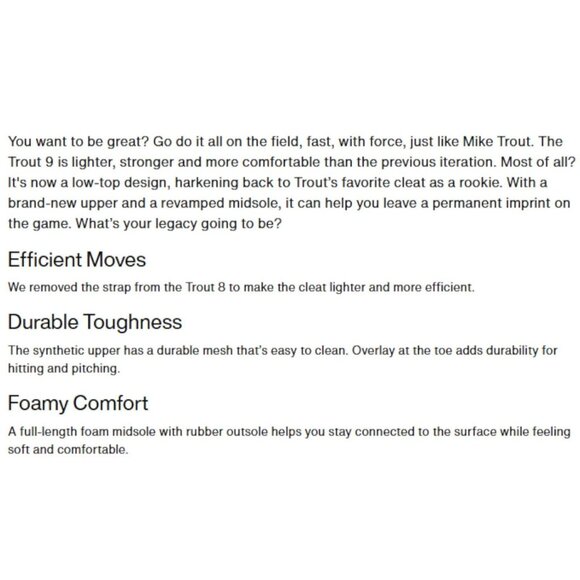 Nike Force Trout 9 Keystone Molded‎ Baseball Cleats FB9728-002 Men's 10.5 NEW - Picture 9 of 11